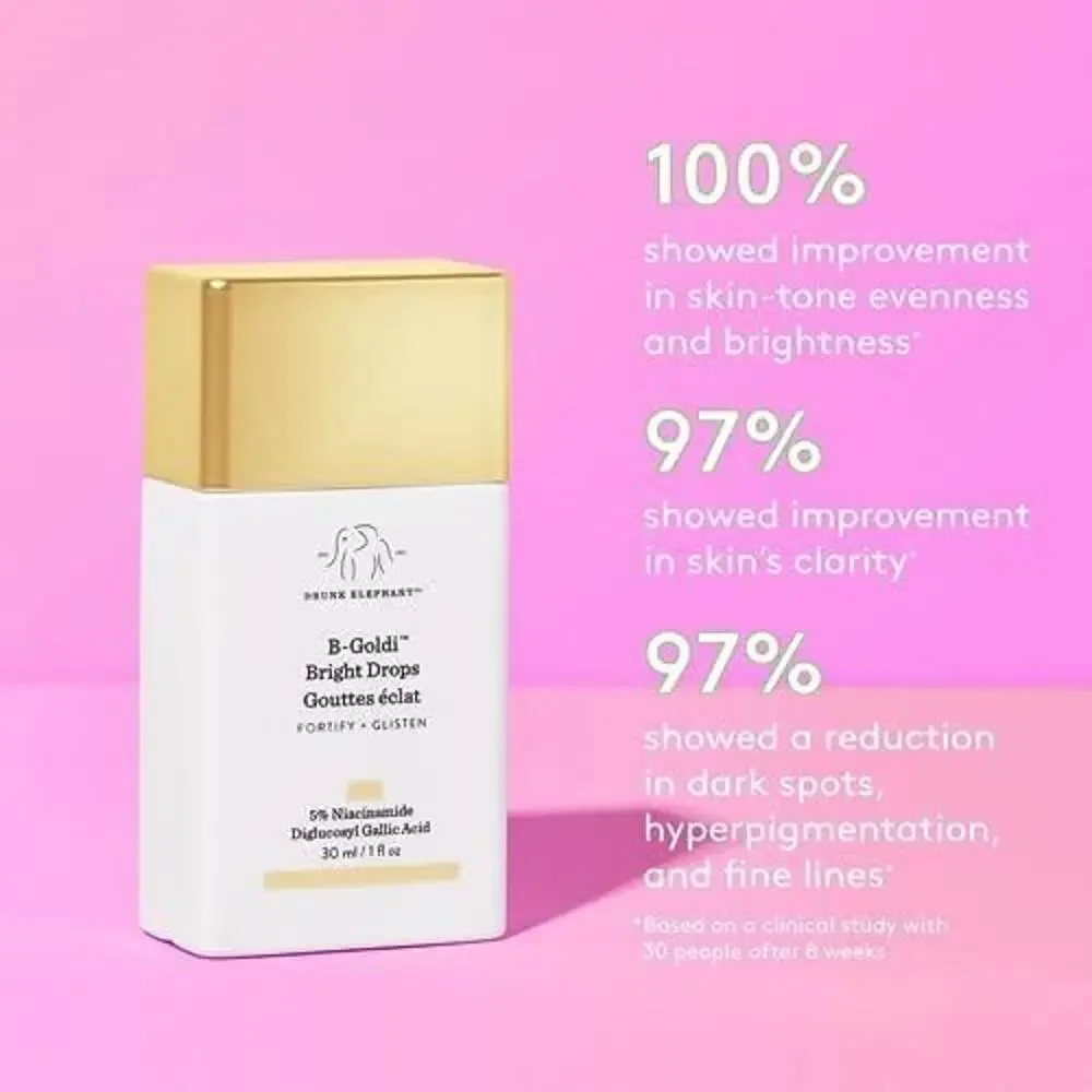 $38 Drunk Elephant NIB B-Goldi Bright Illuminating Drops with Niacinamide 1 FLOZ